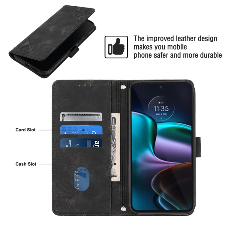 For Motorola Moto Edge 30 Skin-feel Embossed Leather Phone Case