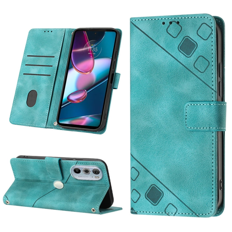 For Motorola Edge 30 Pro / Edge+ 2022 Skin-feel Embossed Leather Phone Case