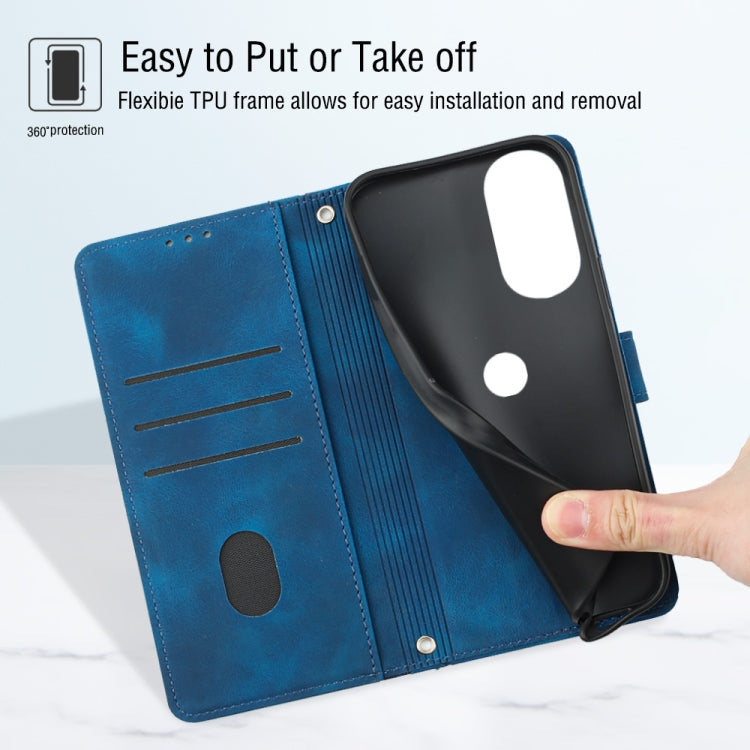 For Motorola Edge 30 Pro / Edge+ 2022 Skin-feel Embossed Leather Phone Case