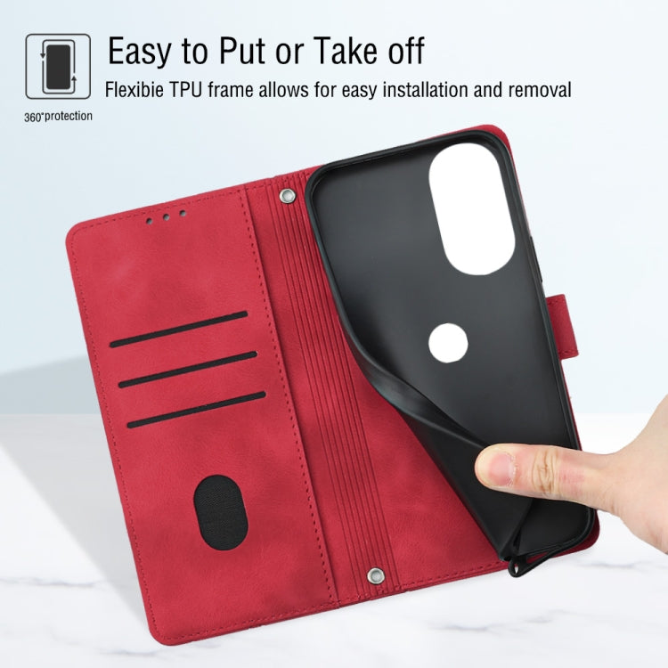 For Motorola Edge 30 Pro / Edge+ 2022 Skin-feel Embossed Leather Phone Case