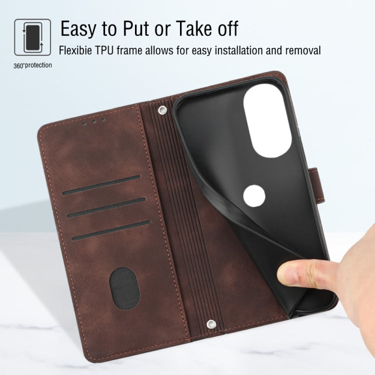 For Motorola Edge 30 Pro / Edge+ 2022 Skin-feel Embossed Leather Phone Case