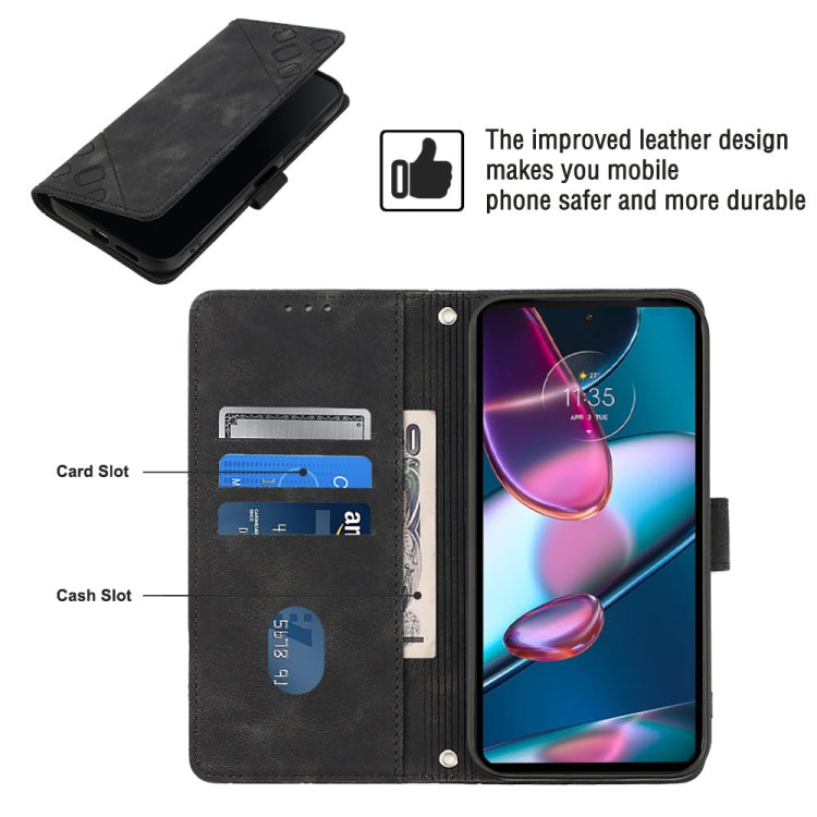 For Motorola Edge 30 Pro / Edge+ 2022 Skin-feel Embossed Leather Phone Case