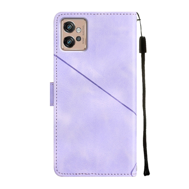 For Motorola Moto G32 Skin-feel Embossed Leather Phone Case