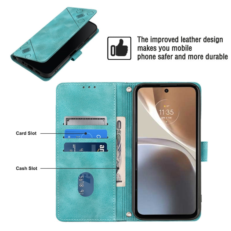 For Motorola Moto G32 Skin-feel Embossed Leather Phone Case