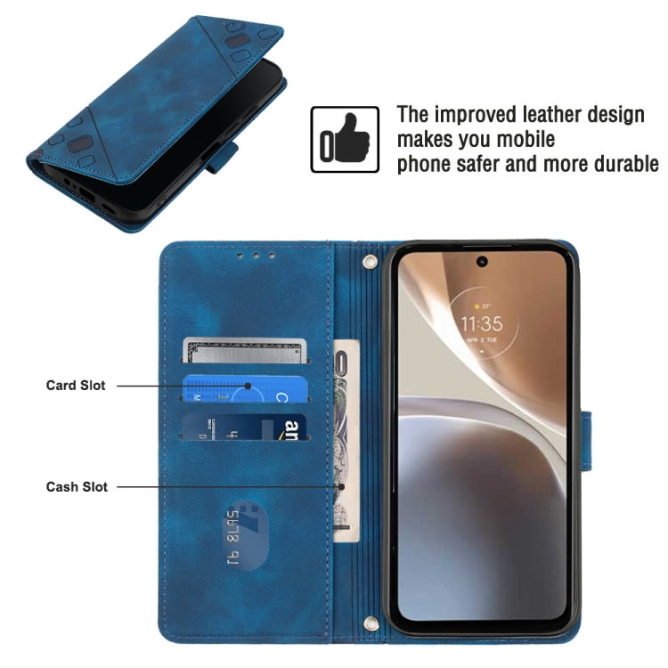 For Motorola Moto G32 Skin-feel Embossed Leather Phone Case