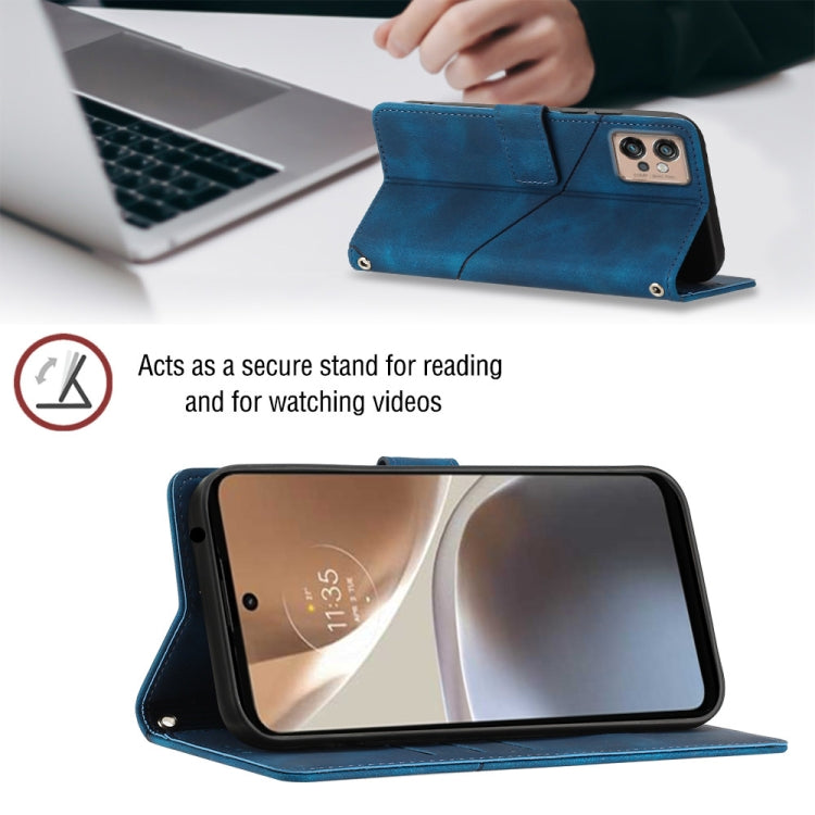 For Motorola Moto G32 Skin-feel Embossed Leather Phone Case