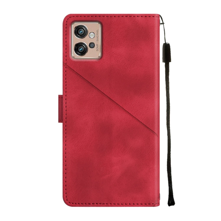 For Motorola Moto G32 Skin-feel Embossed Leather Phone Case