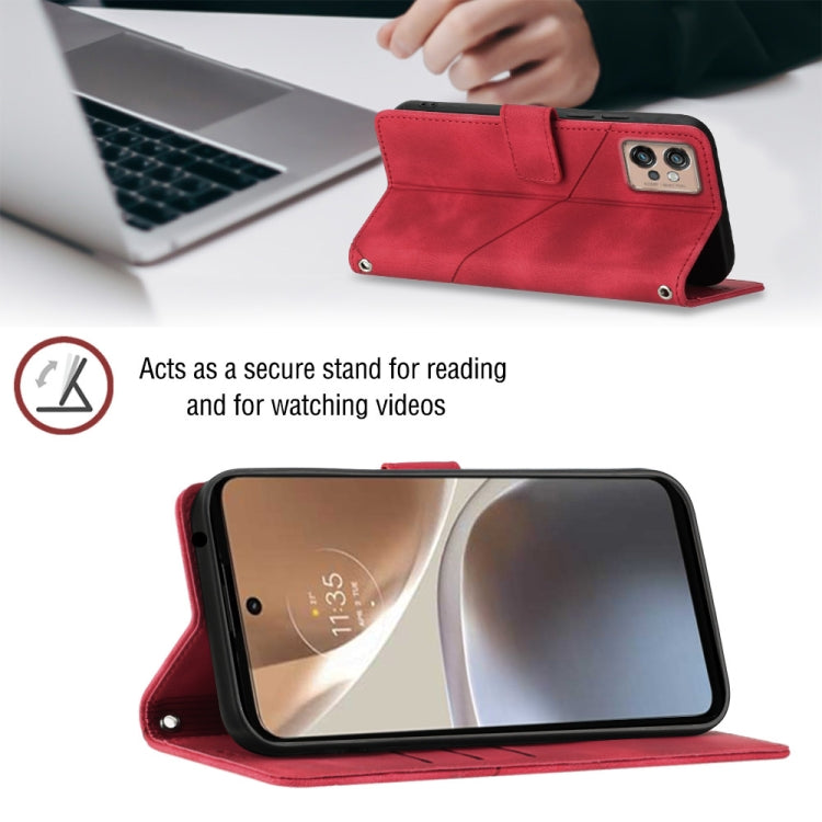 For Motorola Moto G32 Skin-feel Embossed Leather Phone Case