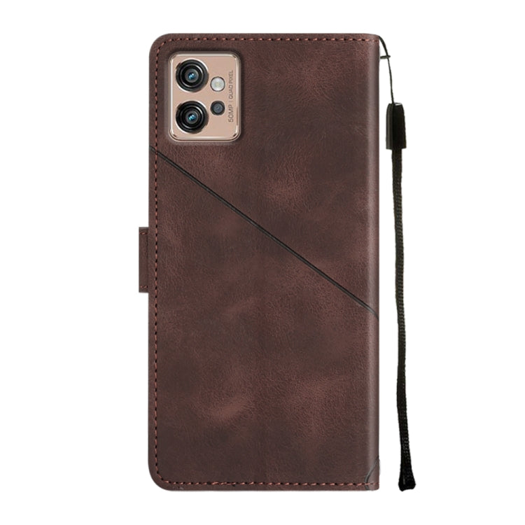 For Motorola Moto G32 Skin-feel Embossed Leather Phone Case