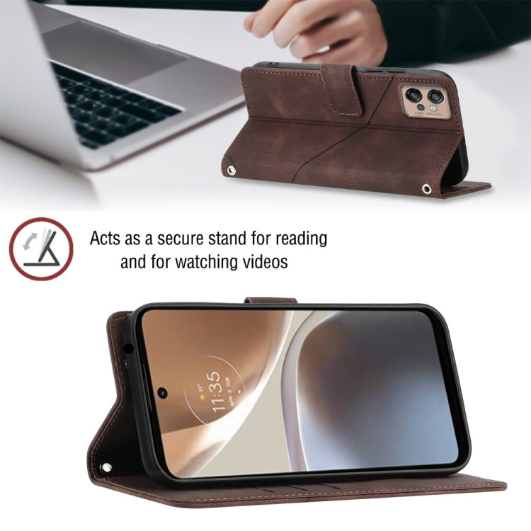 For Motorola Moto G32 Skin-feel Embossed Leather Phone Case