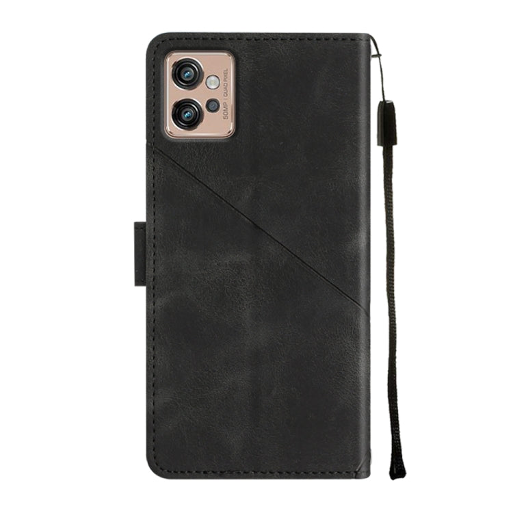 For Motorola Moto G32 Skin-feel Embossed Leather Phone Case