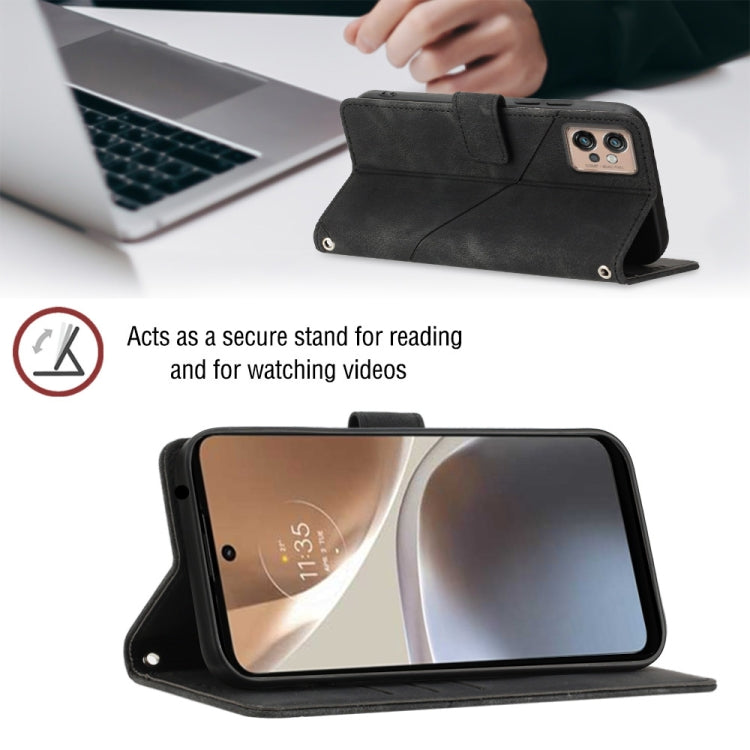 For Motorola Moto G32 Skin-feel Embossed Leather Phone Case