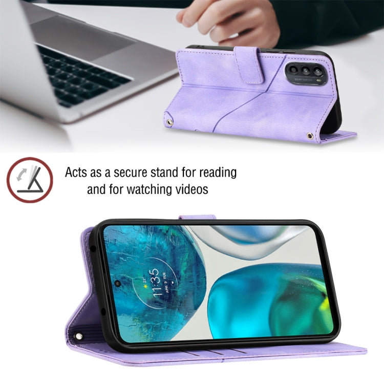 For Motorola Moto G52 Skin-feel Embossed Leather Phone Case