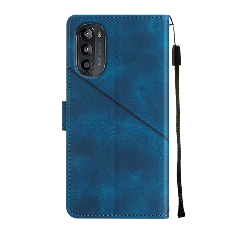 For Motorola Moto G52 Skin-feel Embossed Leather Phone Case