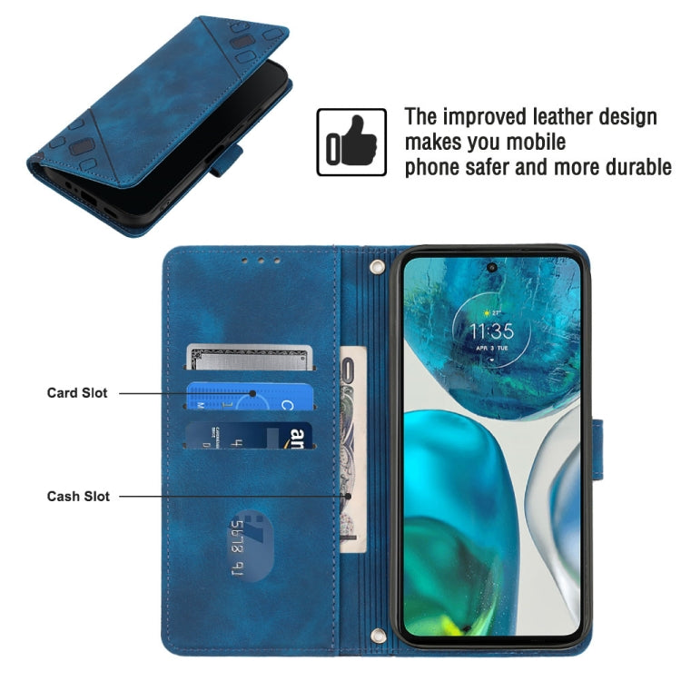 For Motorola Moto G52 Skin-feel Embossed Leather Phone Case