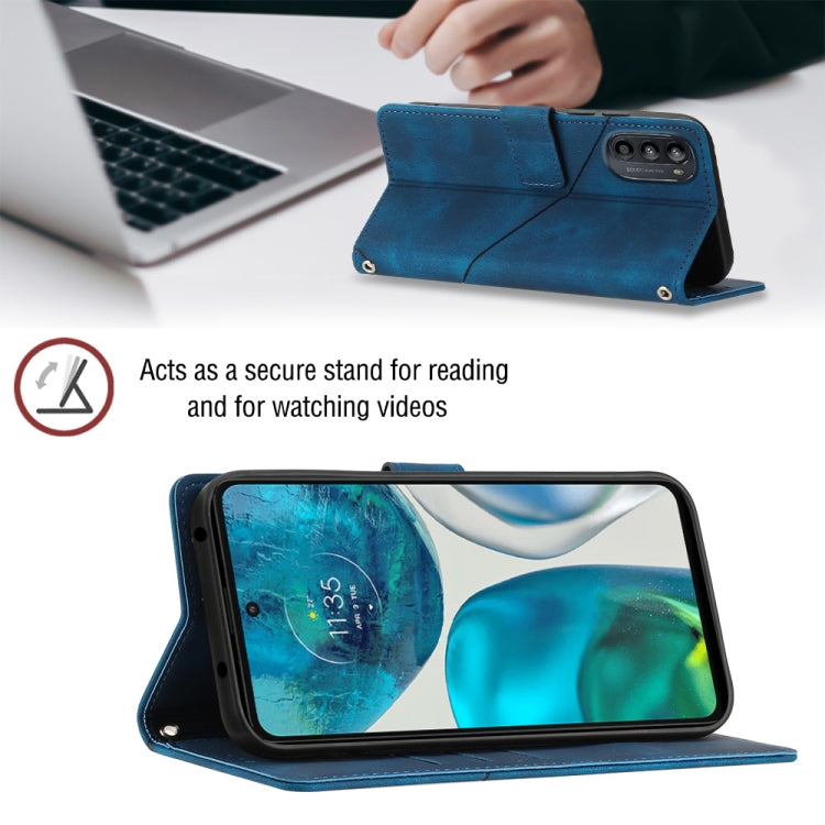 For Motorola Moto G52 Skin-feel Embossed Leather Phone Case