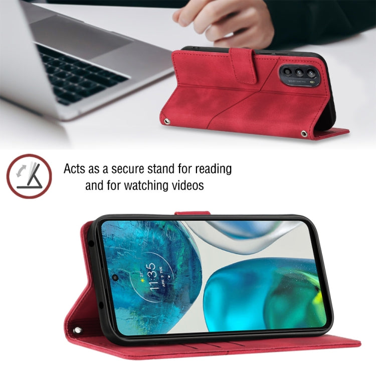 For Motorola Moto G52 Skin-feel Embossed Leather Phone Case