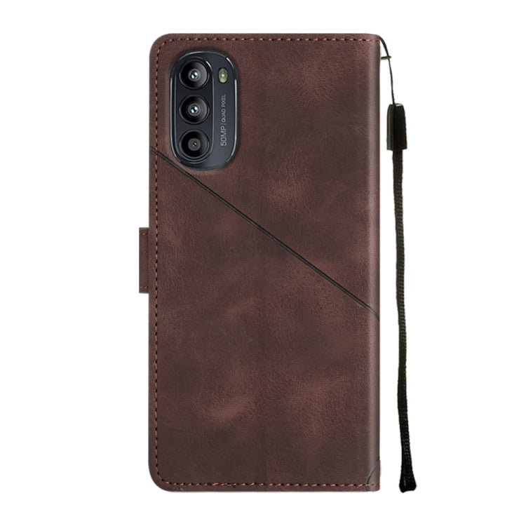 For Motorola Moto G52 Skin-feel Embossed Leather Phone Case