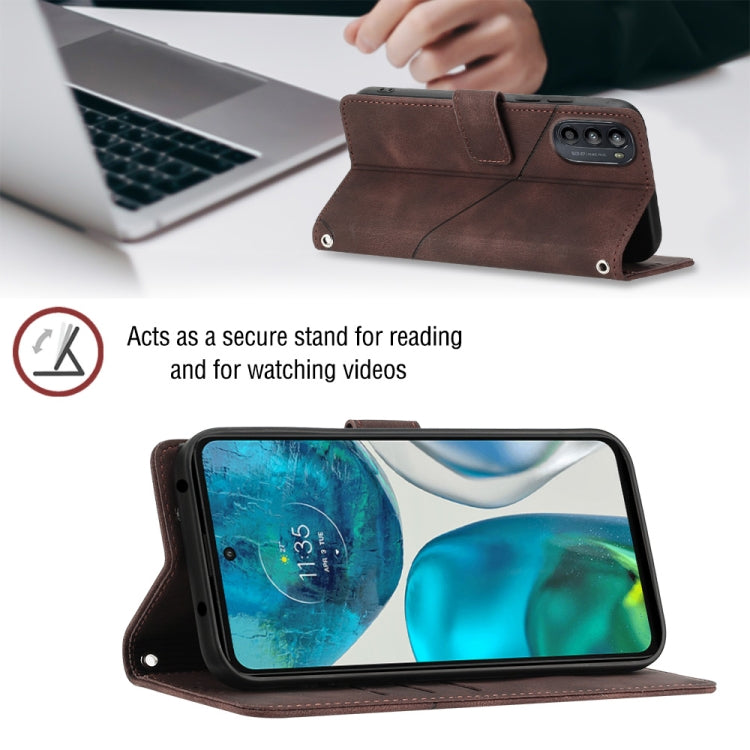 For Motorola Moto G52 Skin-feel Embossed Leather Phone Case