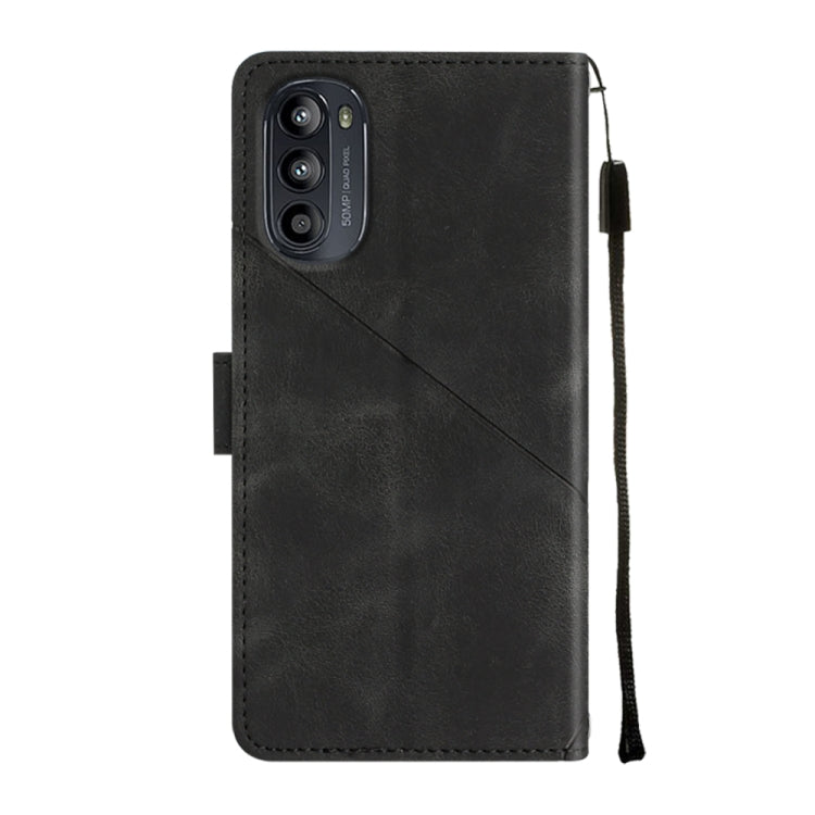 For Motorola Moto G52 Skin-feel Embossed Leather Phone Case