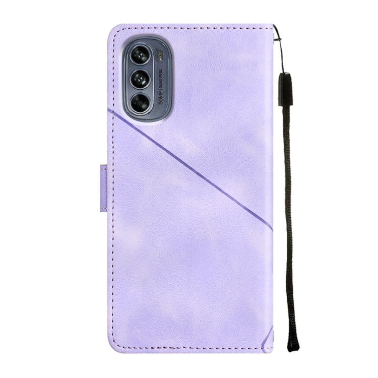 For Motorola Moto G62 5G Skin-feel Embossed Leather Phone Case