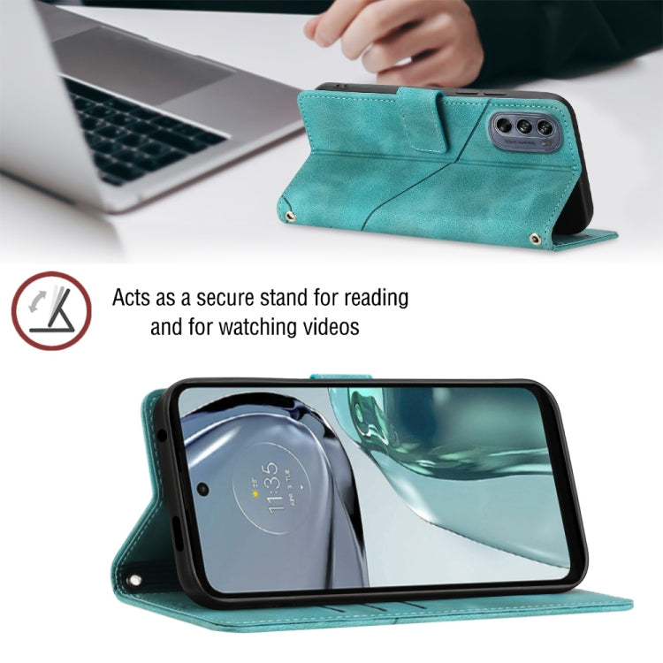 For Motorola Moto G62 5G Skin-feel Embossed Leather Phone Case