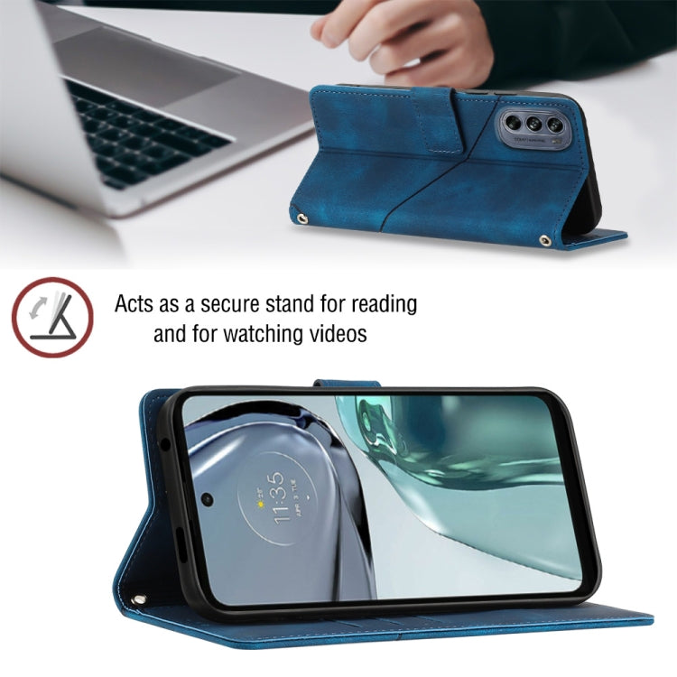 For Motorola Moto G62 5G Skin-feel Embossed Leather Phone Case