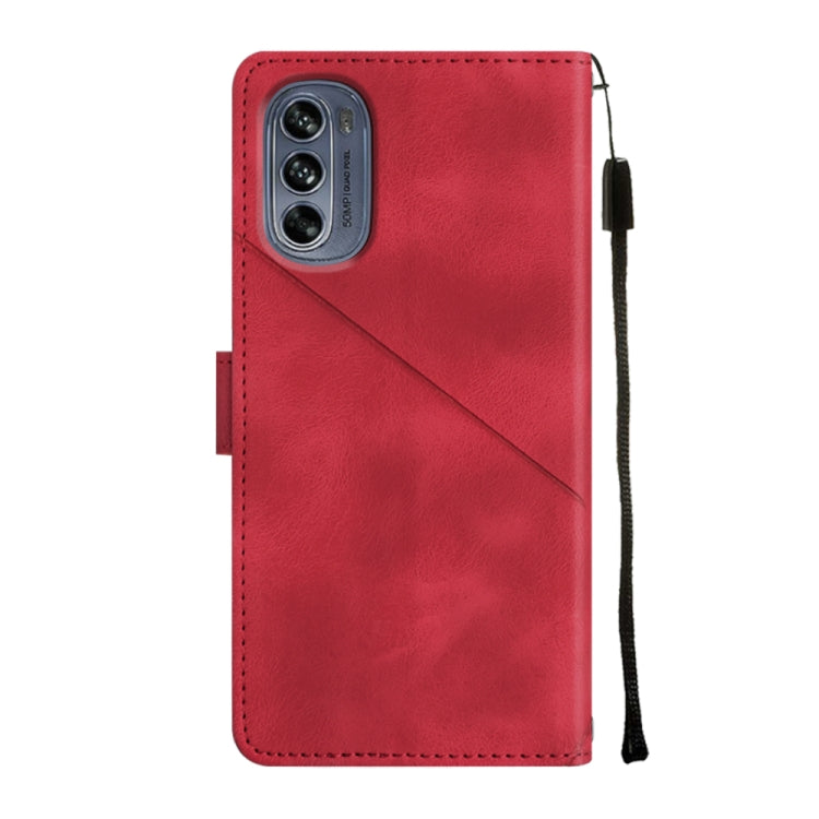 For Motorola Moto G62 5G Skin-feel Embossed Leather Phone Case