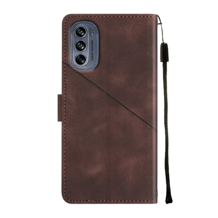 For Motorola Moto G62 5G Skin-feel Embossed Leather Phone Case