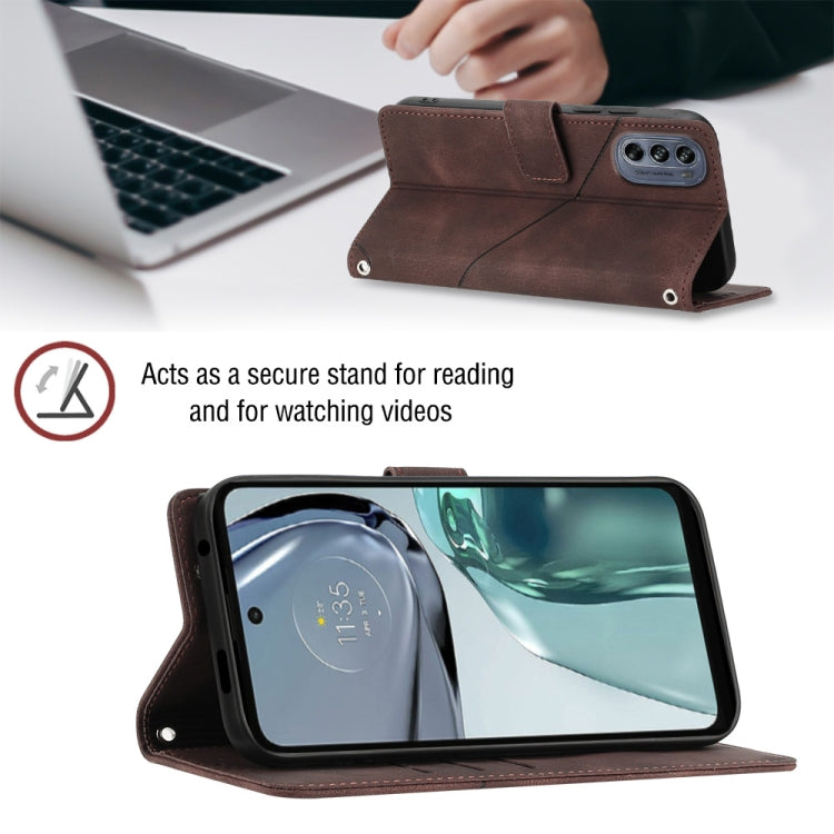 For Motorola Moto G62 5G Skin-feel Embossed Leather Phone Case