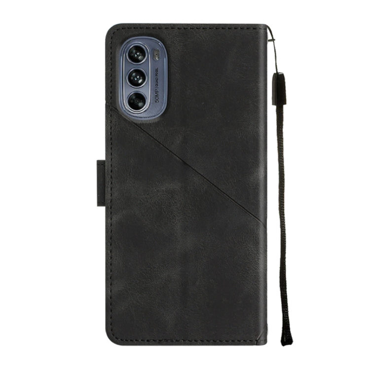 For Motorola Moto G62 5G Skin-feel Embossed Leather Phone Case