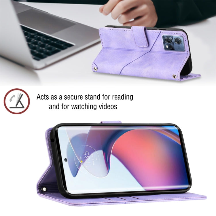 For Motorola Moto S30 Pro 5G Skin-feel Embossed Leather Phone Case