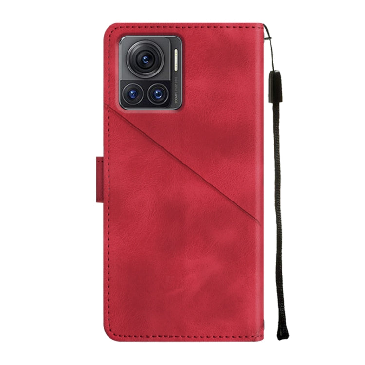 For Motorola Moto X30 Pro 5G Skin-feel Embossed Leather Phone Case