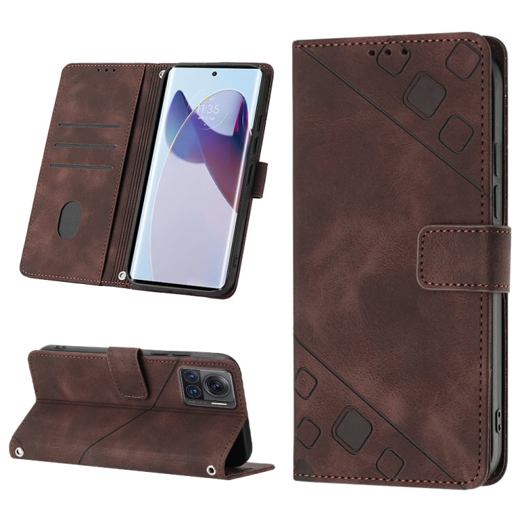 For Motorola Moto X30 Pro 5G Skin-feel Embossed Leather Phone Case