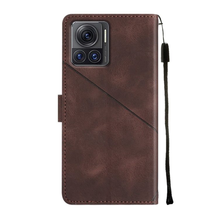 For Motorola Moto X30 Pro 5G Skin-feel Embossed Leather Phone Case
