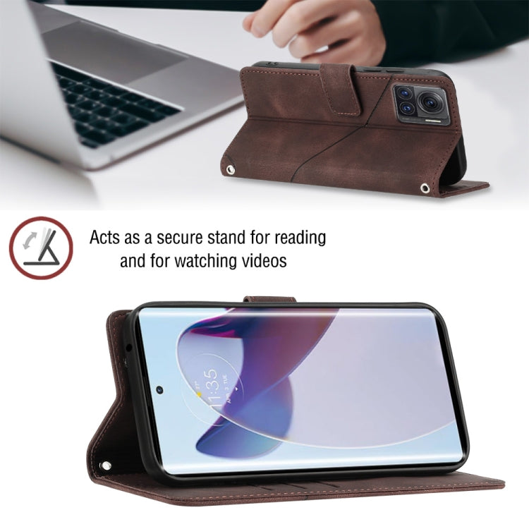 For Motorola Moto X30 Pro 5G Skin-feel Embossed Leather Phone Case