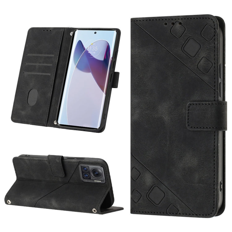 For Motorola Moto X30 Pro 5G Skin-feel Embossed Leather Phone Case
