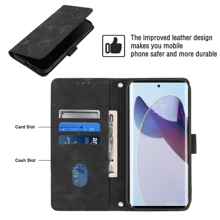 For Motorola Moto X30 Pro 5G Skin-feel Embossed Leather Phone Case