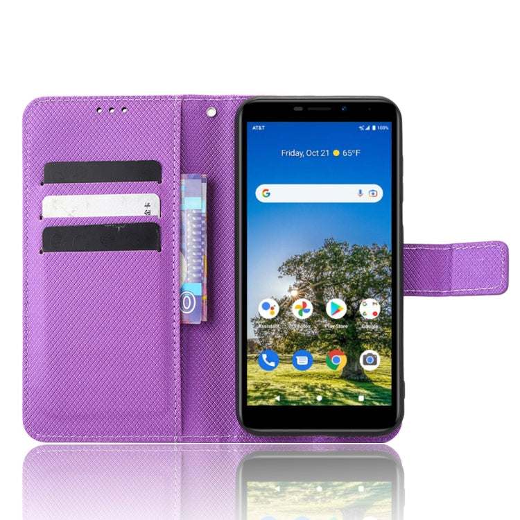 For AT&T Calypso 3 U328AA Diamond Texture Leather Phone Case