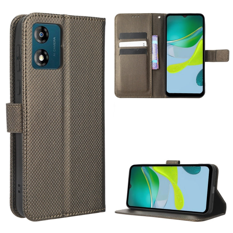For Motorola Moto E13 4G Diamond Texture Leather Phone Case