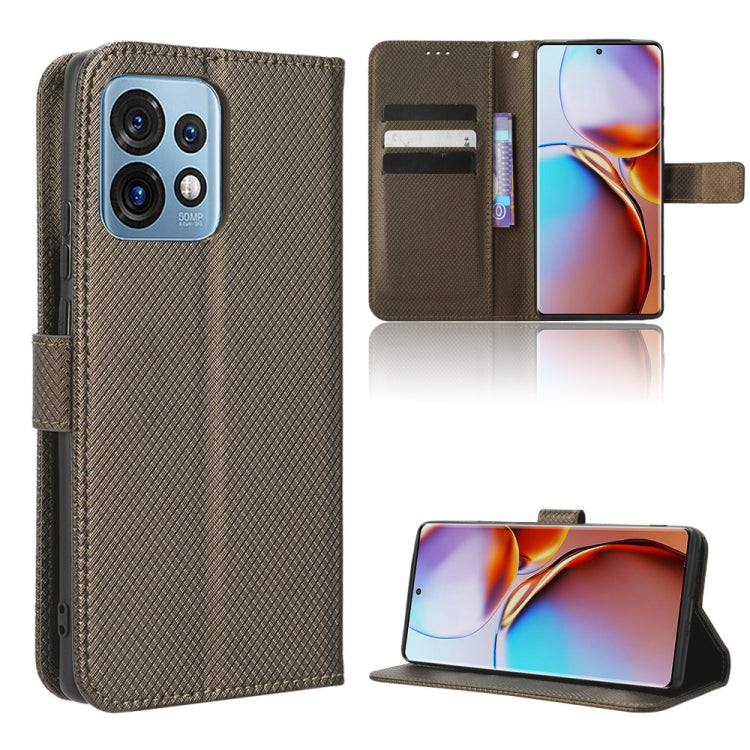 For Motorola Moto X40 Pro Diamond Texture Leather Phone Case