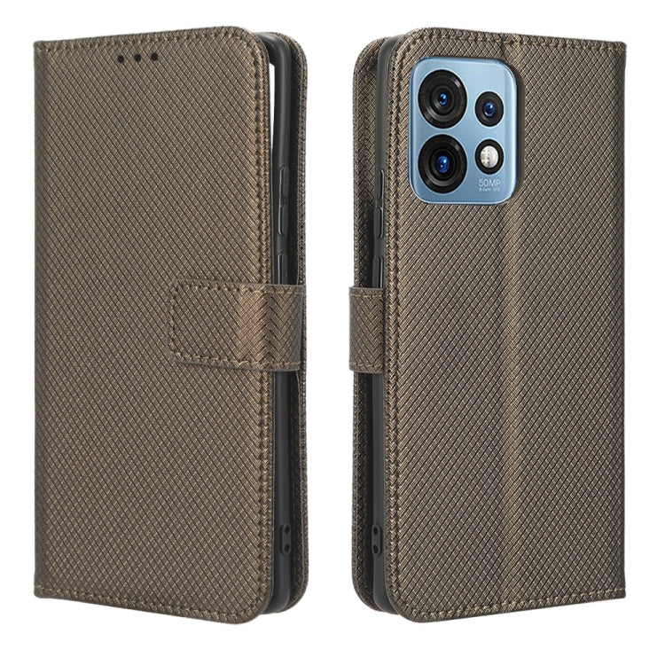For Motorola Moto X40 Pro Diamond Texture Leather Phone Case