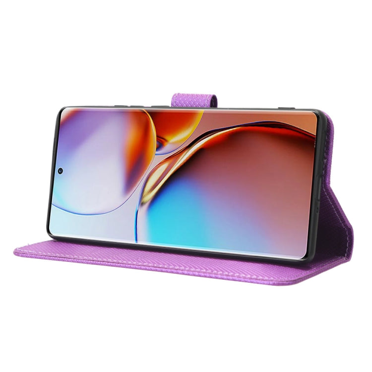 For Motorola Moto X40 Pro Diamond Texture Leather Phone Case