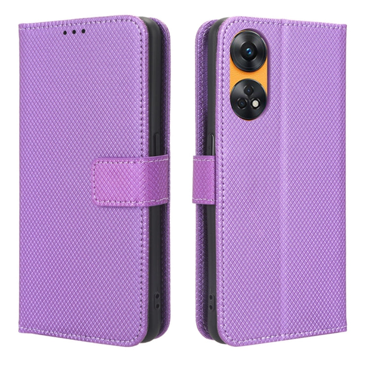 For OPPO Reno8 T 4G Diamond Texture Leather Phone Case