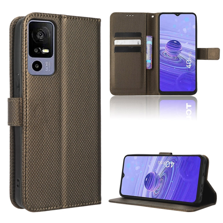 For TCL 40 R 5G Diamond Texture Leather Phone Case