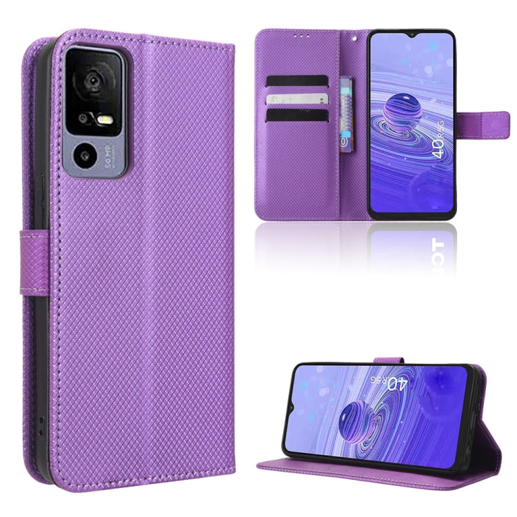 For TCL 40 R 5G Diamond Texture Leather Phone Case