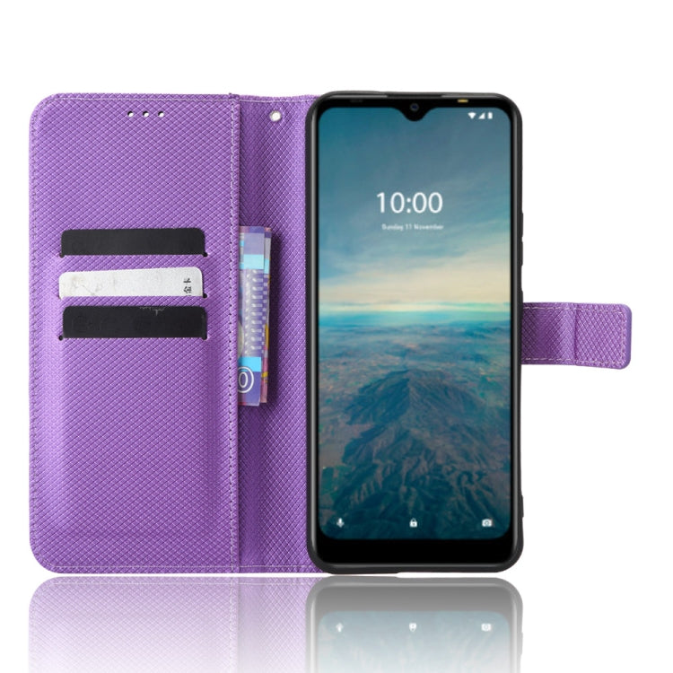 For Vodafone Smart V22 Diamond Texture Leather Phone Case