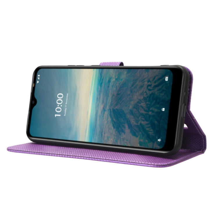 For Vodafone Smart V22 Diamond Texture Leather Phone Case