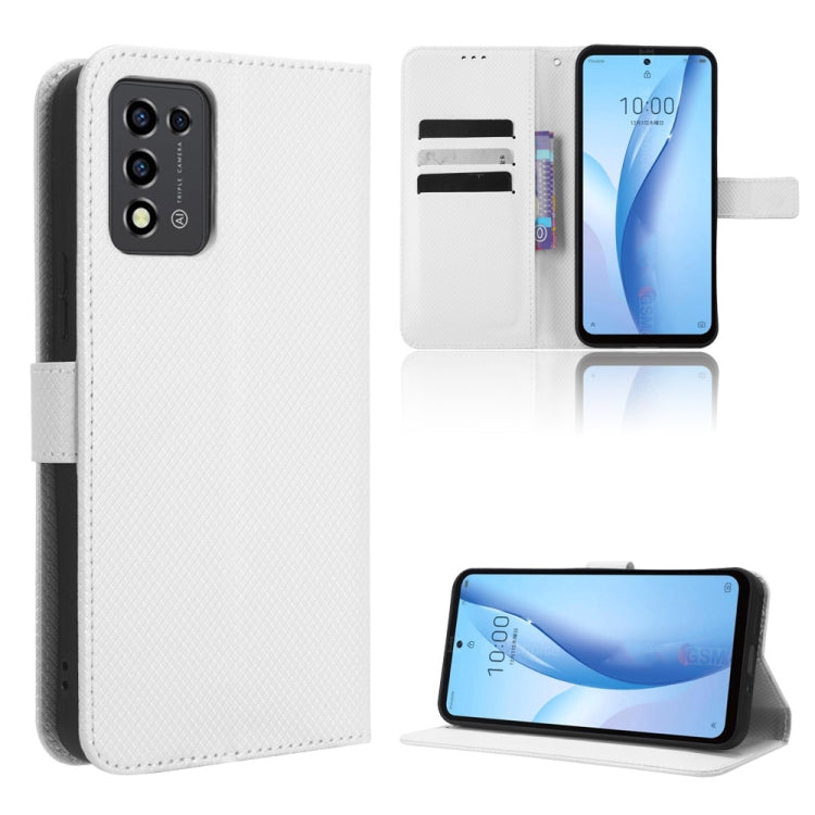 For ZTE Libero 5G III Diamond Texture Leather Phone Case