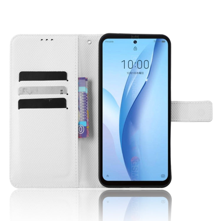 For ZTE Libero 5G III Diamond Texture Leather Phone Case